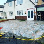 driveway cleaning with chemical treatment